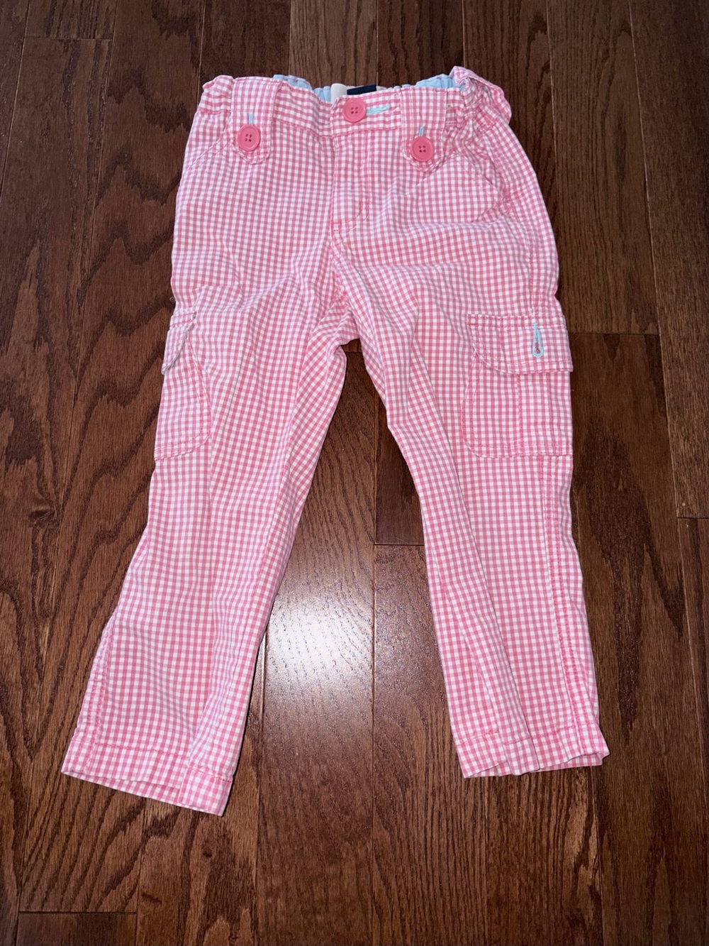 GAP Pink Gingham Capri Pants for Kids Sz 7
